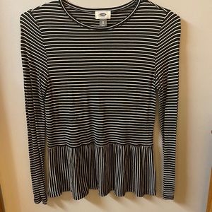 Old navy long sleeve peplum shirt
